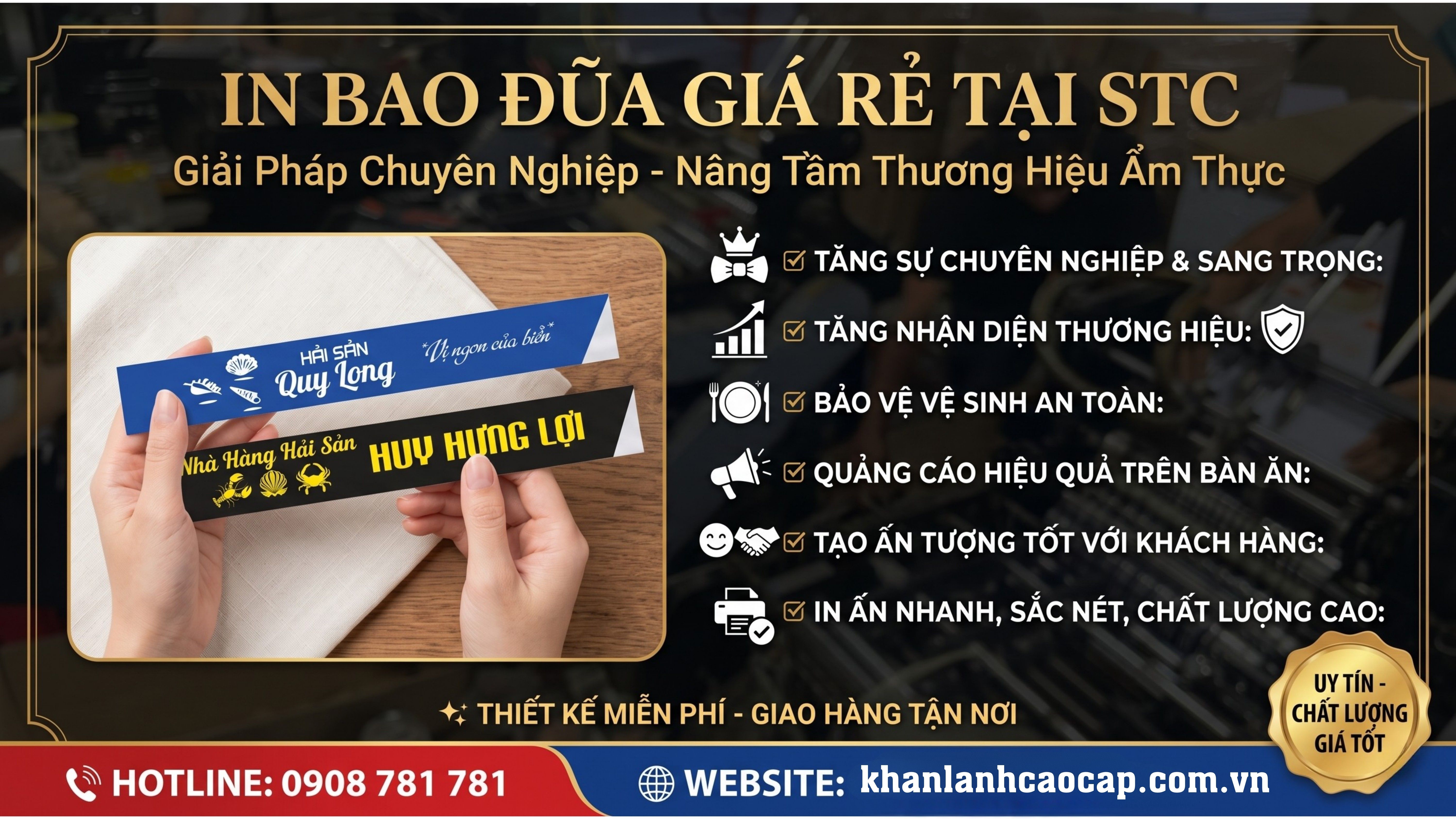 In bao đũa quán ăn đẹp, sắc nét, giá cạnh tranh